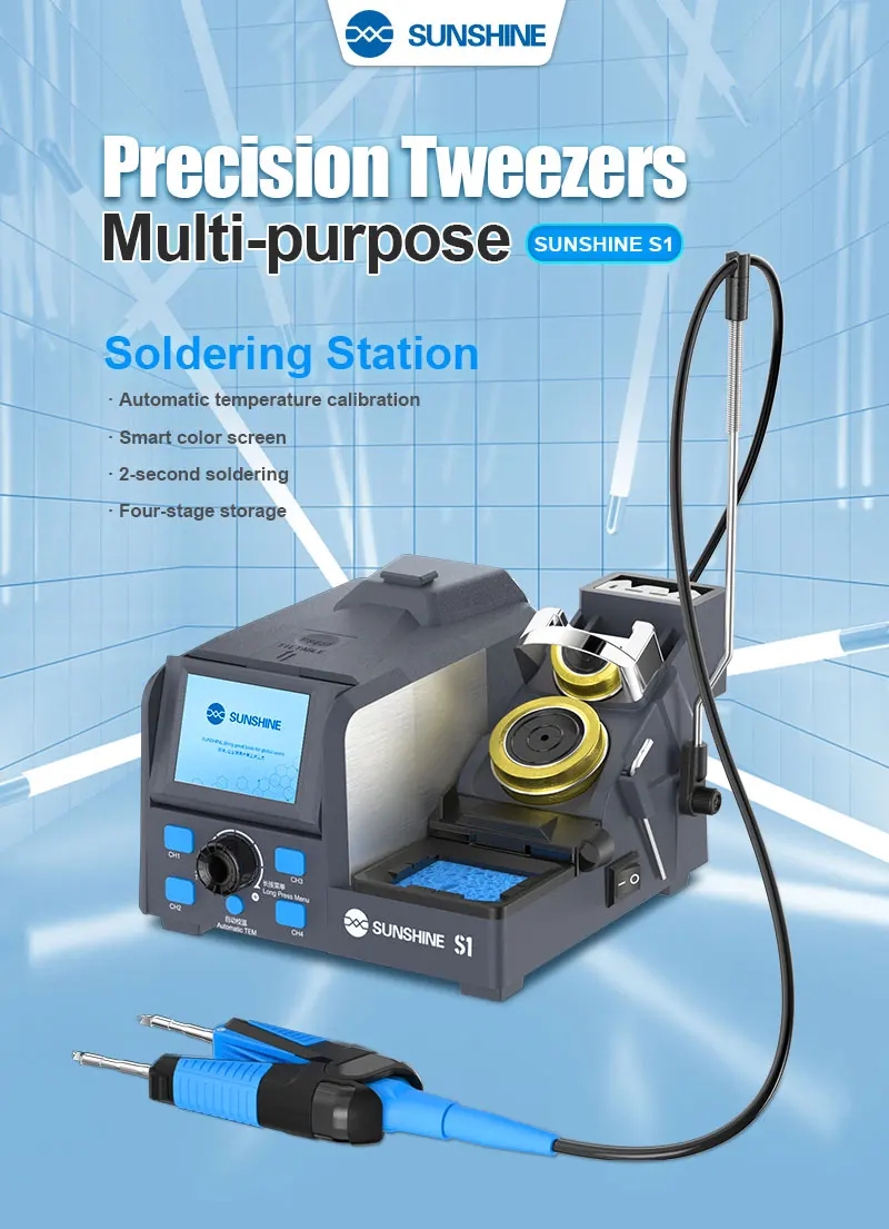SUNSHINE S1 Precision Tweezers - огляд і ціна C210 Precision Soldering Station